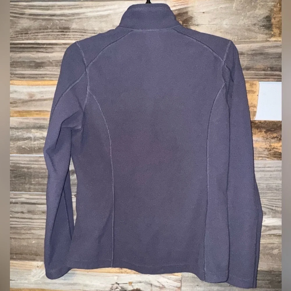 The North Face Womens Full Zip Mock Neck Fleece Gray Jacket Size M